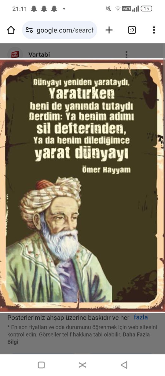Ömer Hayyam hakkında düşünceleriniz nelerdir?