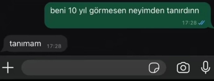 Seni 10 yıl boyunca görmeseler neyinden tanırlardı?