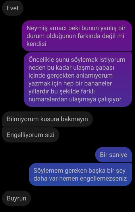 Arkadaşlar eski sevgilim arkadaşından bana yazdı wp üzerinden sonra yazan kişiye ulaştım bakar mısınız?