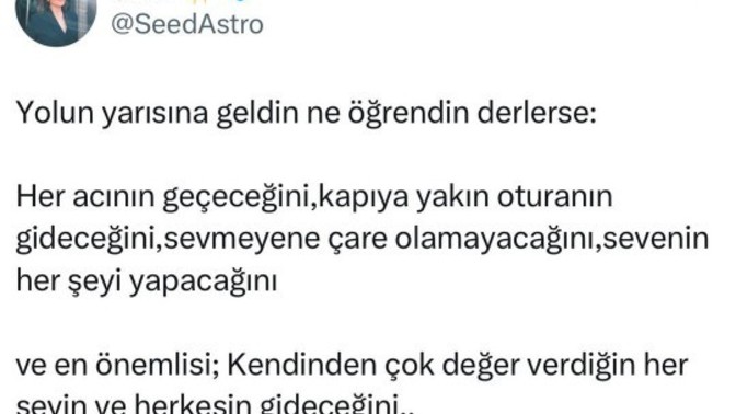 Peki siz hayattan ne öğrendiniz?