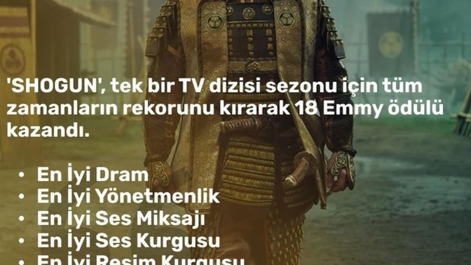 "SHOGUN" 18 ödül ile Emmy rekoru kırdı, diziyi izlediniz mi?