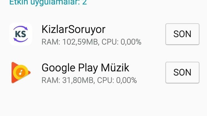 Telefonunuz kaç GB RAM Kullanıyor Genellikle?