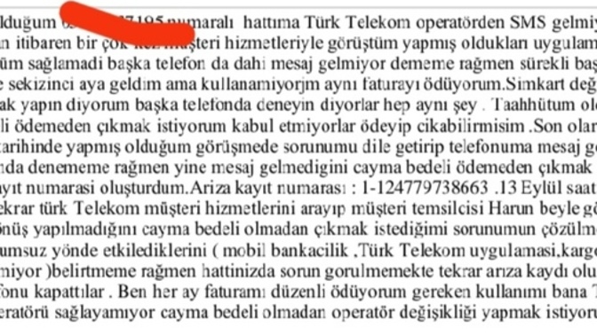 Telefonuma SMS gelmiyor?