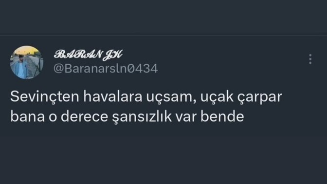 Şanssızlık konusunda kimle yarışırsınız 😂?
