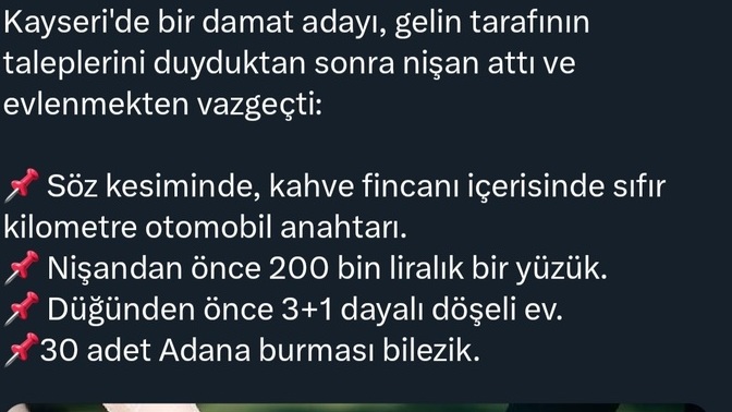 Bu devirde evlenilmez gerçekten olaya bak?