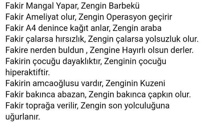Zengin ve Fakir nasıl ayırt edilir?