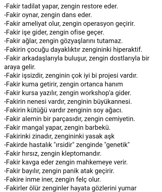 Zengin ve Fakir nasıl ayırt edilir?