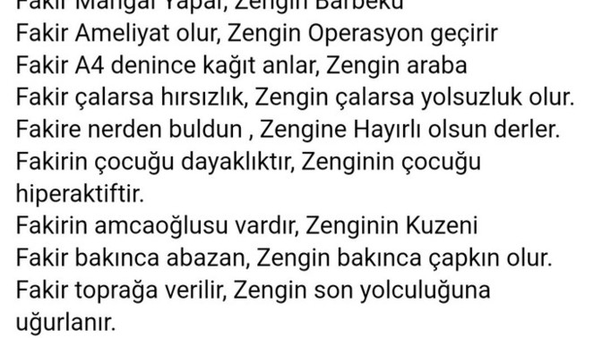 Zengin ve Fakir nasıl ayırt edilir?