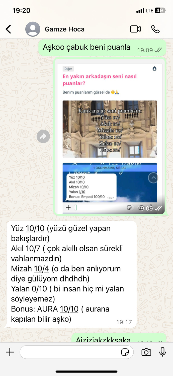 En yakın arkadaşın seni nasıl puanlar?