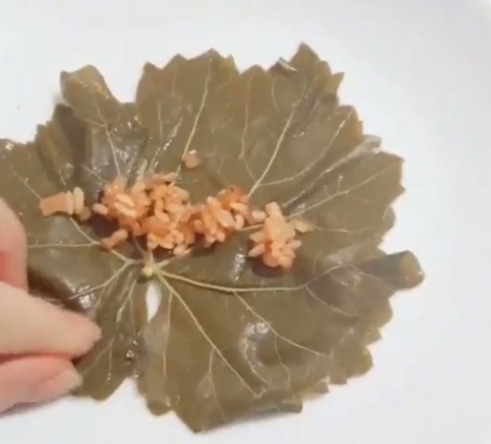 Bana süslüsün, yemek yapmayı bilmezsin diyenlere yaprak sarması yapıyorum, içine ne katsam 🤭?