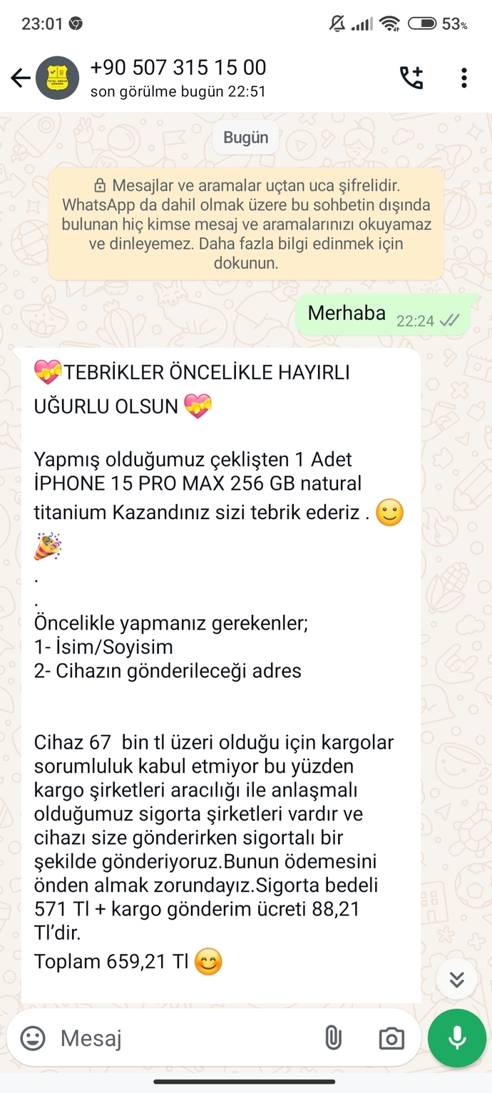 Cihaz fotosunu da gönderdiler inanayım mı bilemedim