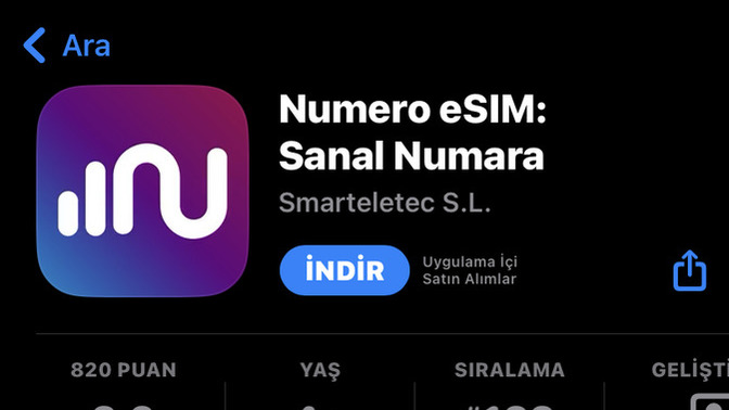 Numero Esim uygulaması ücretli mi? İphone için?