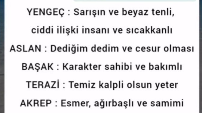 Burçların karşı cinste beğendiği tip nelermiş?