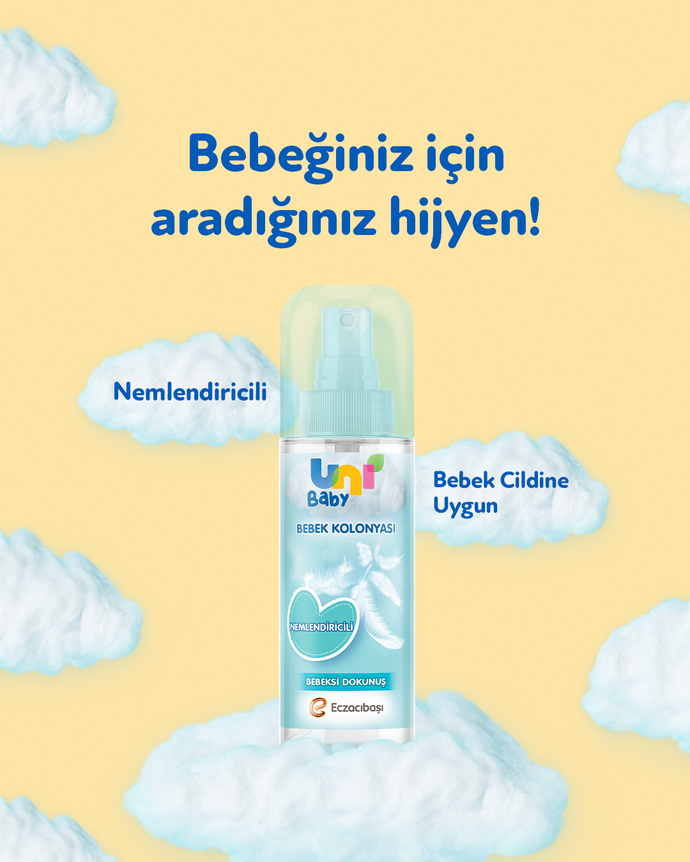 Uni Baby Bebek Kolonyası’nı bebeğimin hassas cildine veya temas ettiği ürünler için güvenle uygulayabilir miyim?