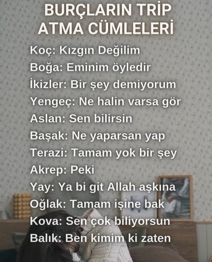 Trip atarken hangi cümleleri kuruyorsunuz en çok?