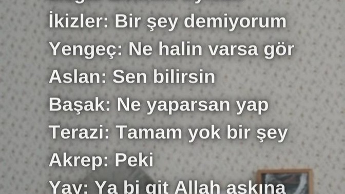 Trip atarken hangi cümleleri kuruyorsunuz en çok?