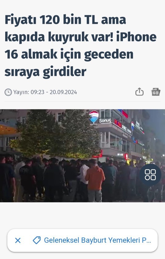 Turkiyede herkes ac ama 120 bin TL olan telefona kuyruk var?