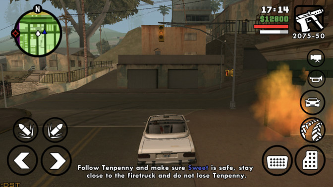 Gta sanandreas. iOS telefon sürümde bu son itfaiye deki tempeny i yakalama görevini yapamadım nasıl yaparım araba patlamadan?