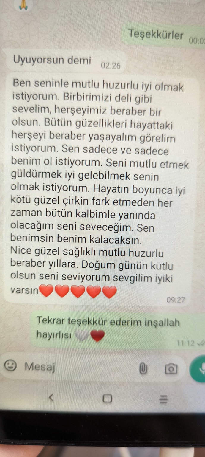Bu mesaja bakar mısınız, sizce samimi mesaj mı?