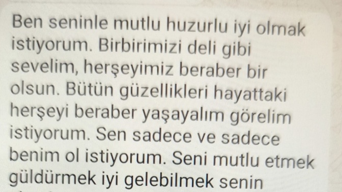 Bu mesaja bakar mısınız, sizce samimi mesaj mı?