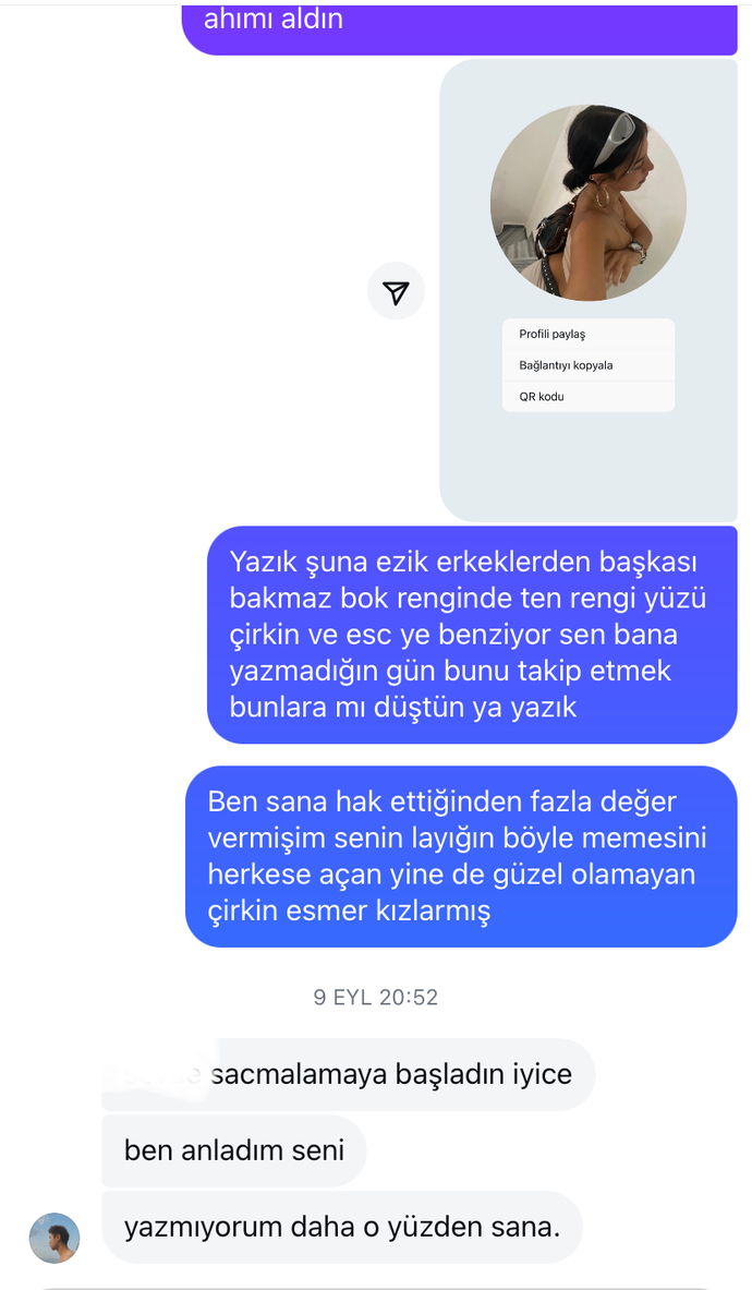 Açık ve çok güzel bir sarışın olsam beni engellemezdi demi?