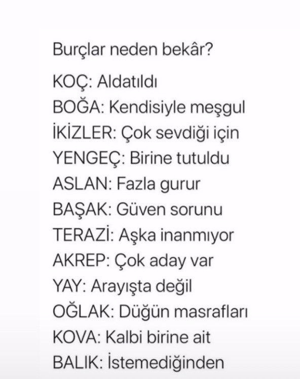 Peki hala neden bekarsınız?