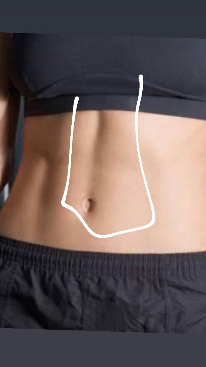 Karnımda sadece şu çizgiden var bir haftadir spor yapiyorum?