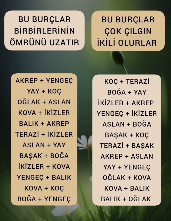 Sizin ömrünüzü hangi burç uzatıyor?