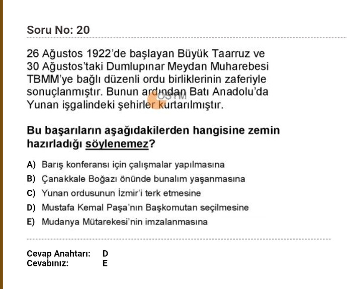 Şu soruya bakar mısınız?