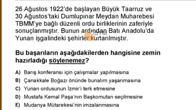 Şu soruya bakar mısınız?