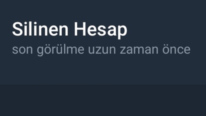 Konuştuğum kişi telegram hesabını sildi sohbetimi beğenmedi mi?