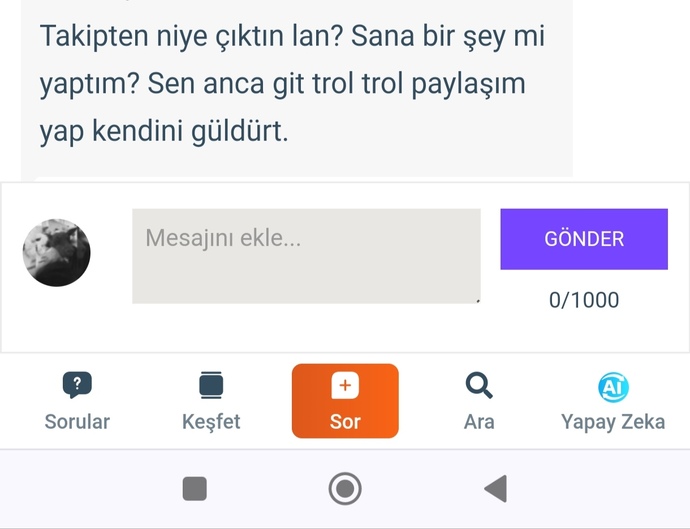 Takipten çıktınız sizi kötüleyip engelleyen üyelere tepkiniz ne oluyor? nedir bu şimdi?