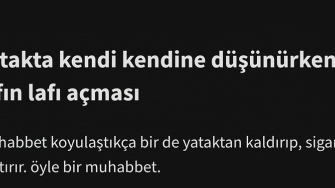 Yatakta düşüncelere dalar mısınız?