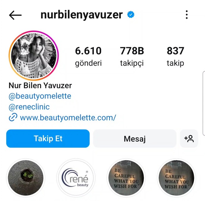 Instagram da kaç gönderi sayısına sahipsiniz?