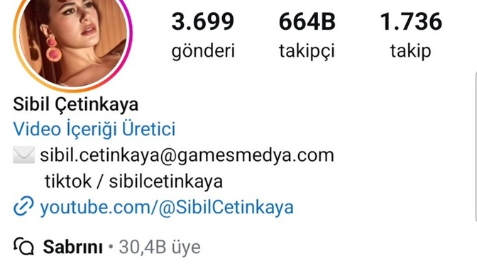 Instagram da kaç gönderi sayısına sahipsiniz?