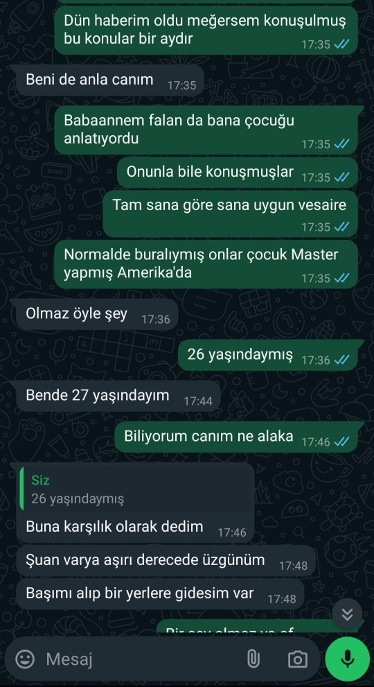 Arkadaşlar dünden beri eski sevgilimin gerçekten beni sevip sevmediğini anlamak için görücüye gelecekler dedim bakar mısınız?