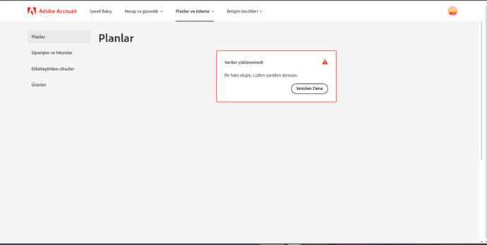 Adobe satın alamıyorum?