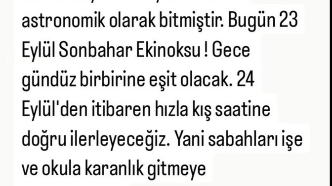 Bünyeniz 23 Eylül Sonbahar Ekinoksu'nu nasıl karşılar 👇?