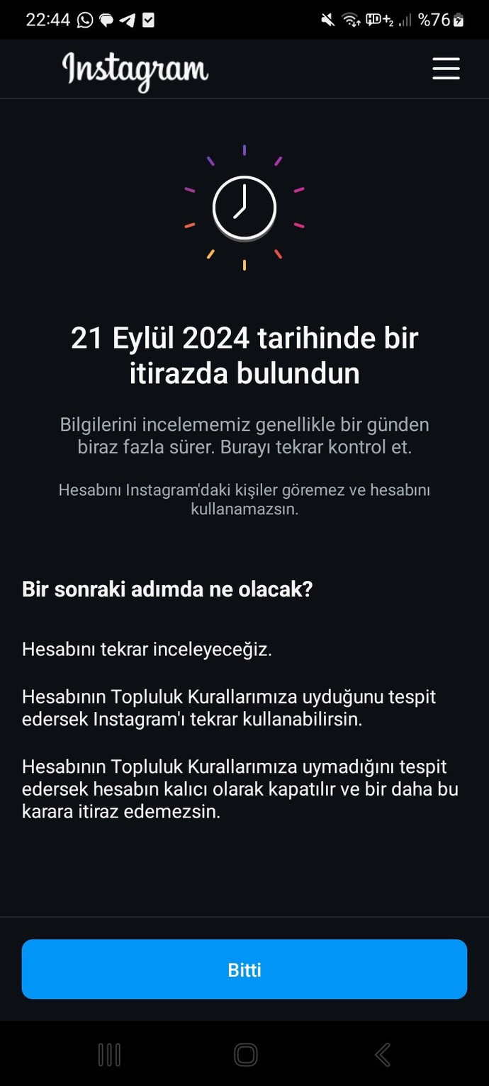 Instagrama bisey oldu giremiyorum?