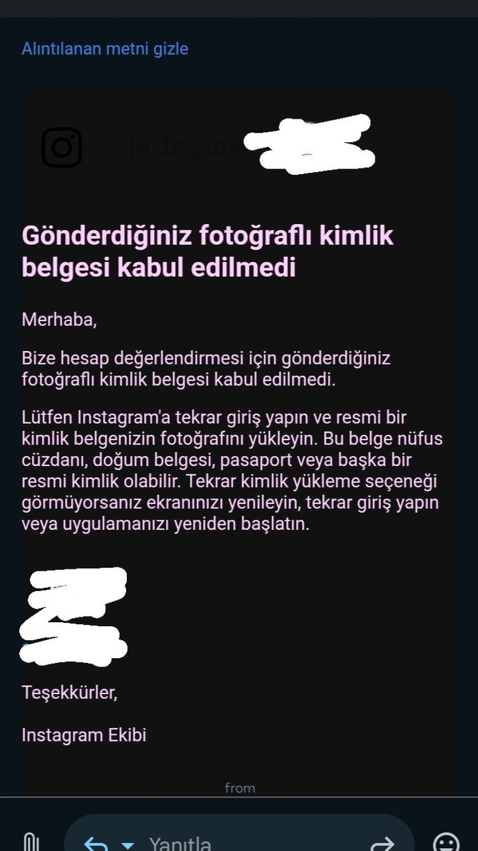 Instagrama bisey oldu giremiyorum?