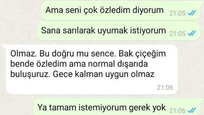 Beni sevmiyor mu? Kim haklı? Kendisi nişanlım şehir dışında yaşıyor. Avukat. İş için geldi 3 günlüğüne?