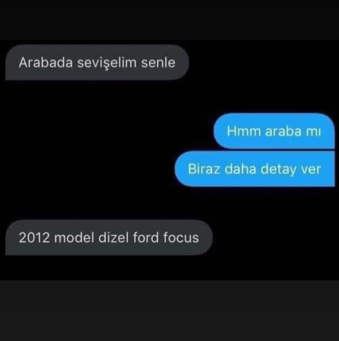 Arabada sevişelim mi diyen partnere cevabınız ne olurdu?