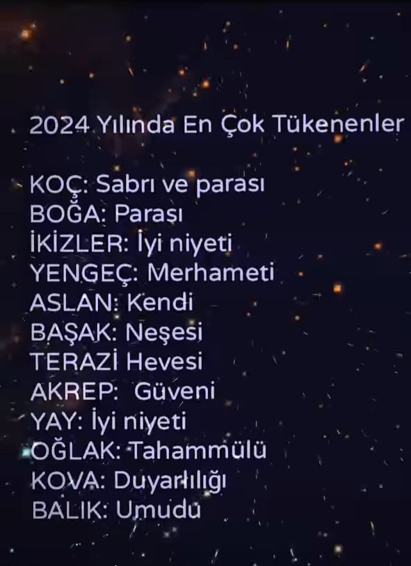 2024 sizlerden ne götürdü?