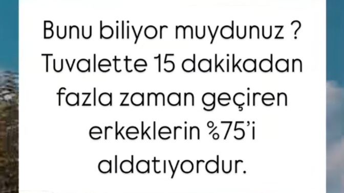 Erkeklerin bu tuvalet aşkı neden acaba?