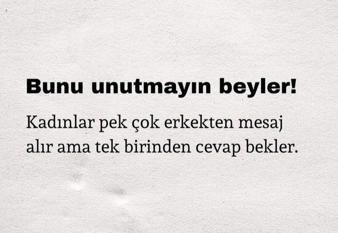 Tek bir kişiden mesaj bekliyormusunuz?