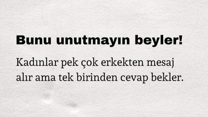 Tek bir kişiden mesaj bekliyormusunuz?