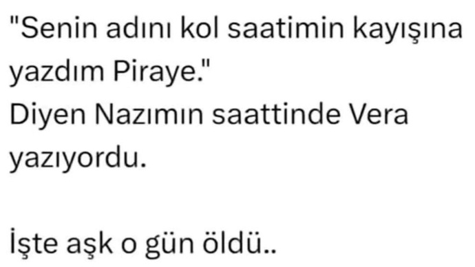 Aşk ne zaman öldü?