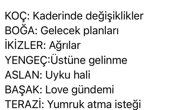 Burcunuzun bugün’ki gündemi?