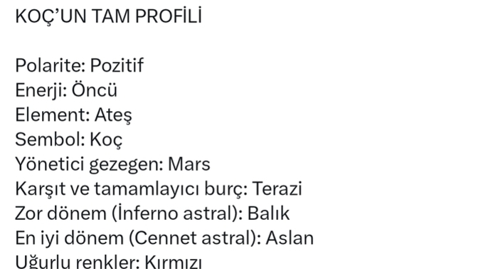 Burcunuzun tam profilini öğrenmek ister misiniz?