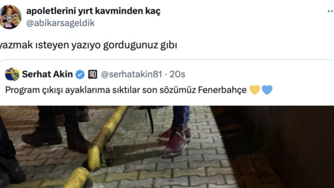 Ayağından vurulan Serhat Akın, olay sonrası hemen tweet attı. Yazmak isteyen erkek her koşulda yazıyor değil mi?